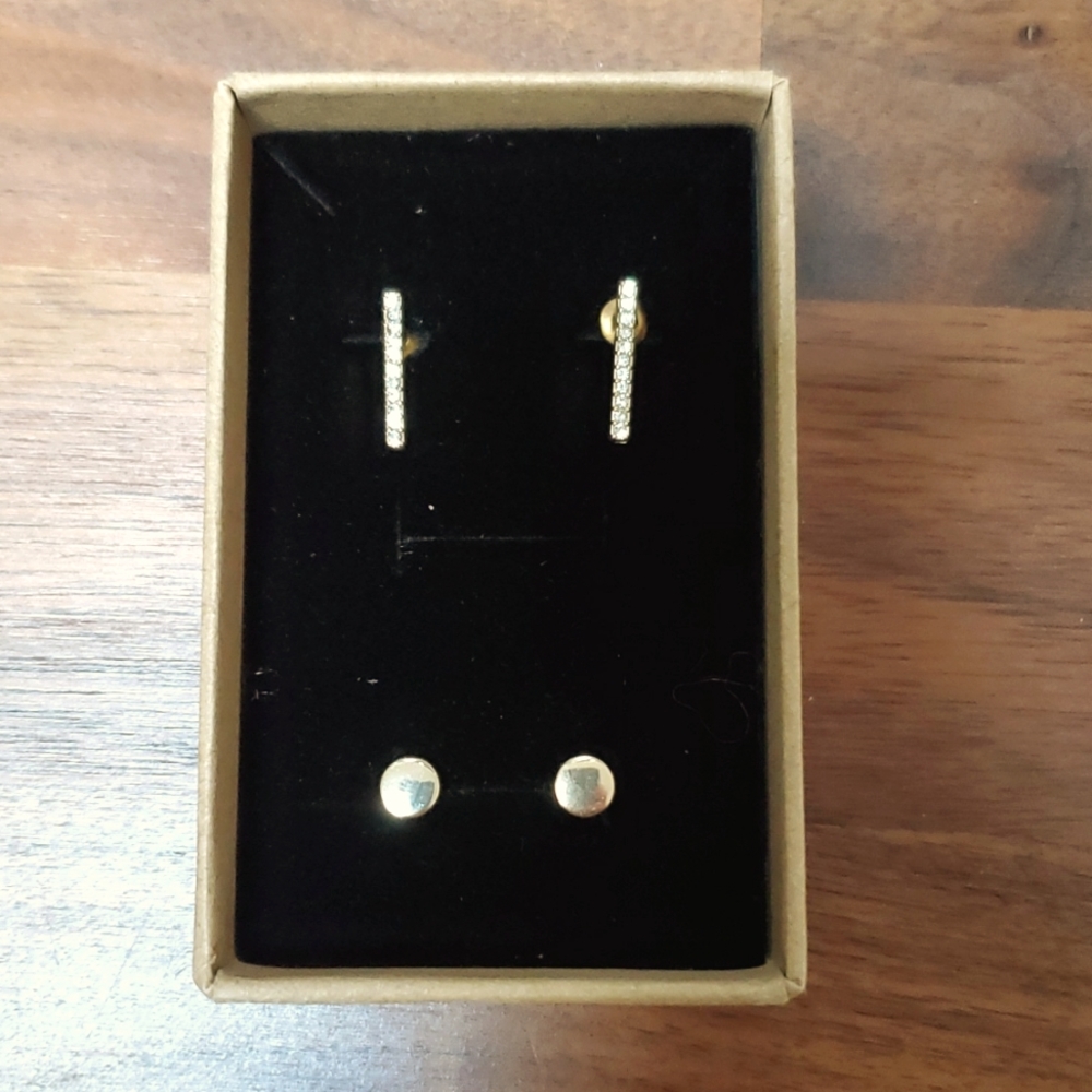 Two pairs of earrings for pierced ears
